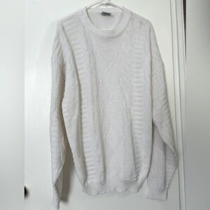 Giorgio Romani White Crewneck Sweater - Soft & Cozy - Size Large